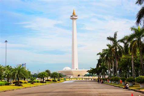 Indonesia Jakarta The National Monument Stock Photo Download Image