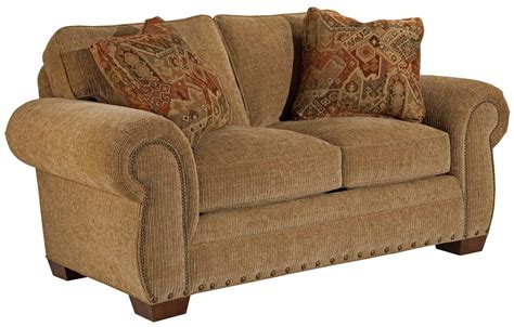 Broyhill Express Cambridge Transitional Loveseat With Nail Head Trim