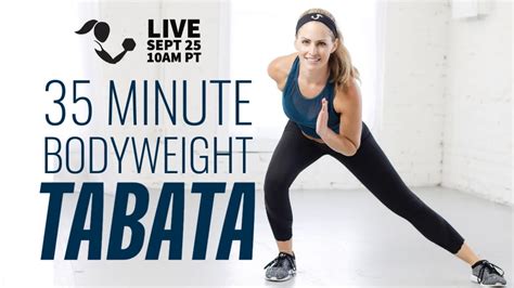 BodyFit By Amy Live Minute Bodyweight Tabata Workout YouTube