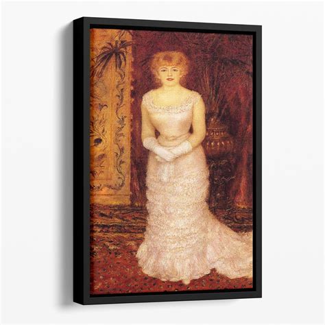 Portrait Of The Actress Jeanne Samary By Renoir Floating Framed Canvas