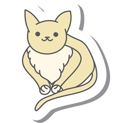 Aesthetic Cat Sticker Various Poses 16726264 Png