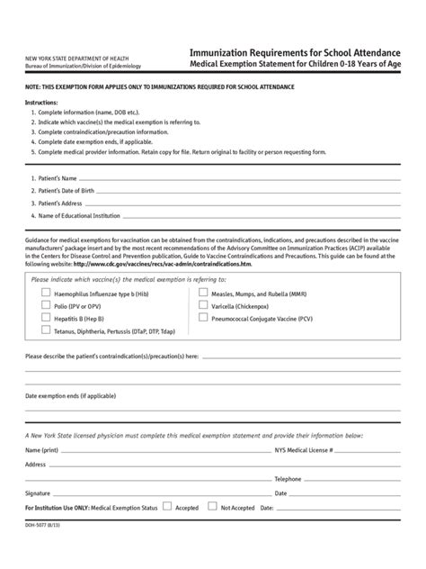 medical exemption form 2 free templates in pdf word excel download