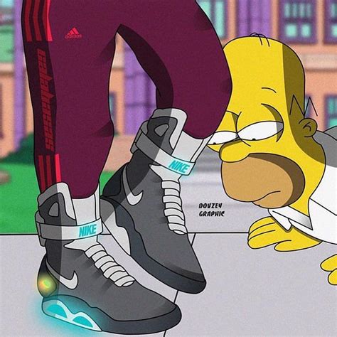 Offwhite Nike Sneakers Basket Simpsons Fond Décran Simpson