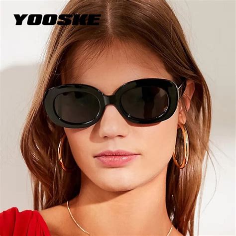 Yooske Rectangle Luxury Sunglasses Women Brand Designer Pc Frame Sun