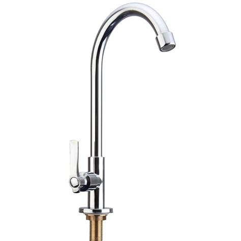 Simple Chrome Kitchen Faucet Basin Sink Tap Single Lever Only For Cold