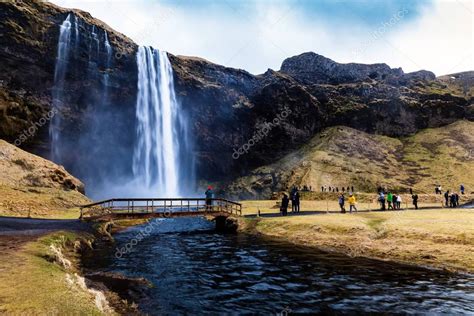 Seljalandsfoss Is One Of The Most Beautiful Waterfalls On The Ic