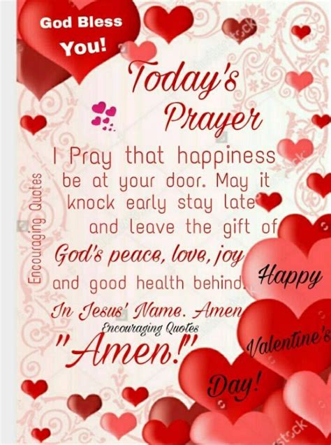 Todays Prayer Love Happiness Prayer Valentines Day God Bless Happy Valentine Day Quotes
