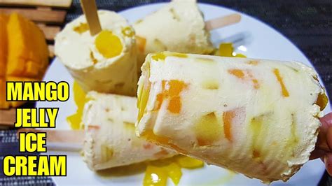 Mango Jelly Ice Cream 💓 How To Make Mango Jelly Ice Cream In Sticks
