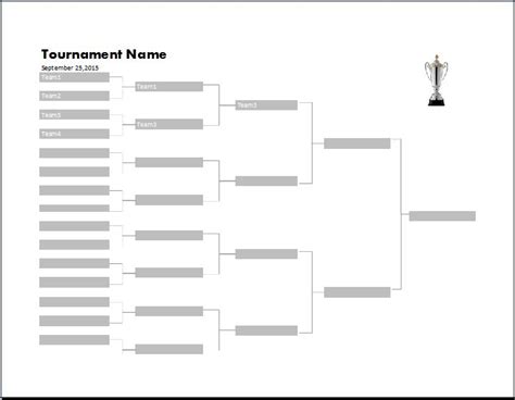 Football Tournament Brackets Word And Excel Templates
