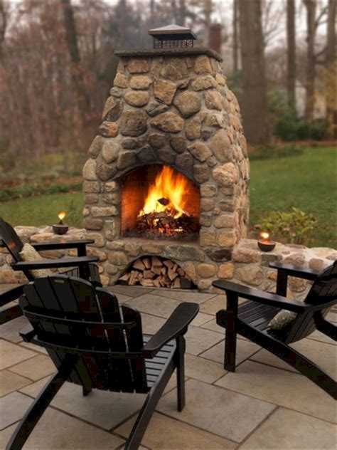 24 Gorgeous Small Outdoor Fireplace Designs For Your Inspiration