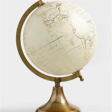 White Globe On Gold Stand By World Marketcost Plus Havenly