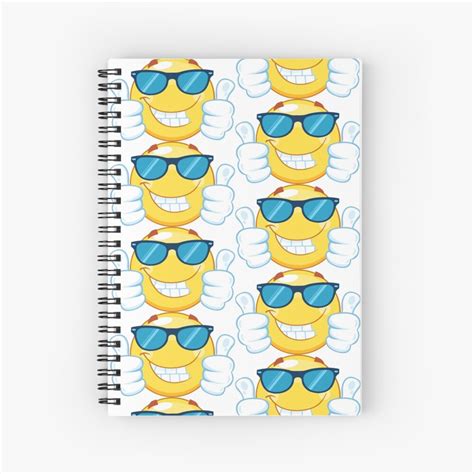 Thumbs Up Cool Emoji Spiral Notebook For Sale By Marsgarden Redbubble