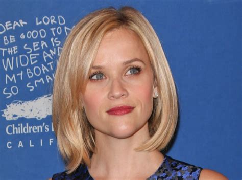 Reese Witherspoon Blonde Hair In A Longer Bob With Side Bangs
