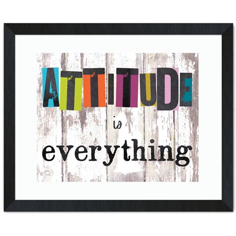 Attitude Is Everything Inspirational Art Canvas Prints Canvas Fabric