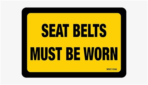 seat belts must be worn decal fasten your seatbelt sign 600x600 png download pngkit