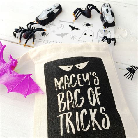 Halloween Personalised Bags Of Tricks Or Treats By Postbox Party