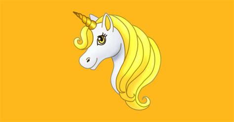 Cute Kawaii Unicorn With Yellow Mane Yellow Unicorn Sticker Teepublic