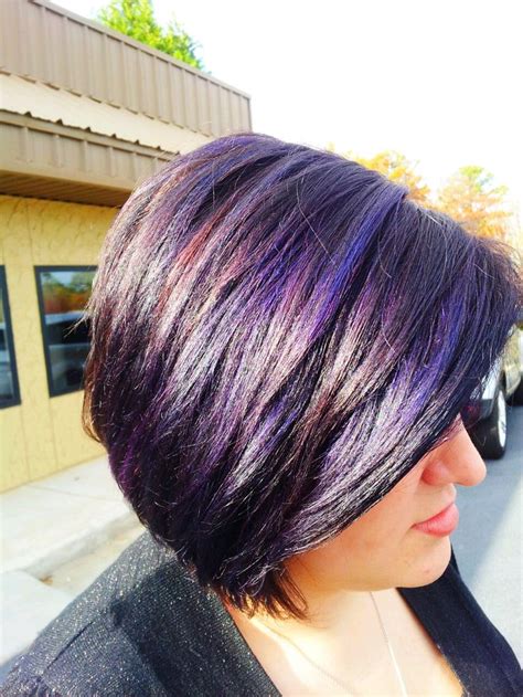 Of The Best Ideas For Short Hairstyles With Purple Highlights Home Family Style And Art Ideas
