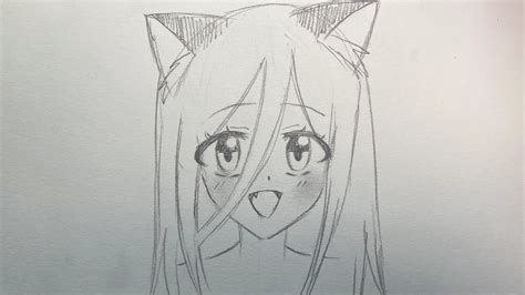 How To Draw Cute “neko” Anime Cat Girl No Time Lapse Step By Step Youtube