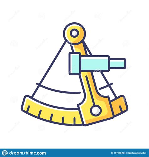 antique sextant isolated illustration vector 87555116