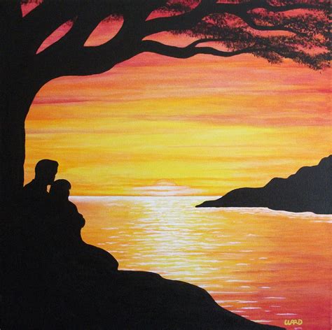 Sunset Painting Ideas On Canvas Water Easy Canvas Art Oil Pastel