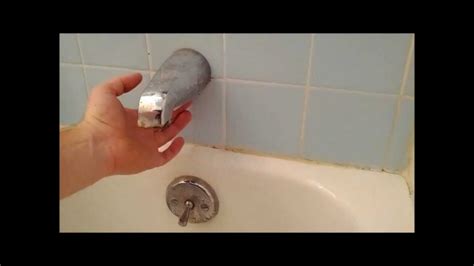 Fixing your leaky bathtub faucet will not only save you money on your water bills, it will prevent unsightly stains from forming in your bathtub. Bath Tub Spout Removal and Installation - YouTube
