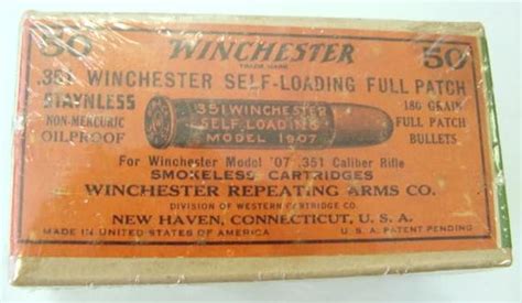 351 Winchester Self Loading Mfg Wra Full Box Bp620