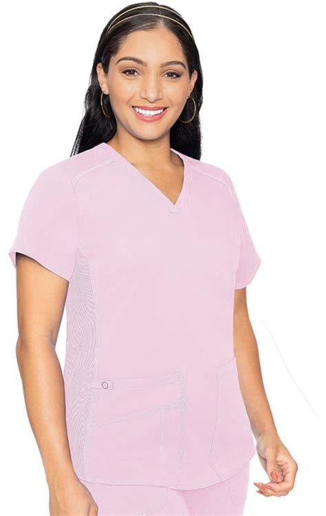 7459 Med Couture Performance Touch V Neck Shirttail Top Scrubscanadaca