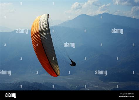 Paragliding In The Himalayas Stock Photo Alamy