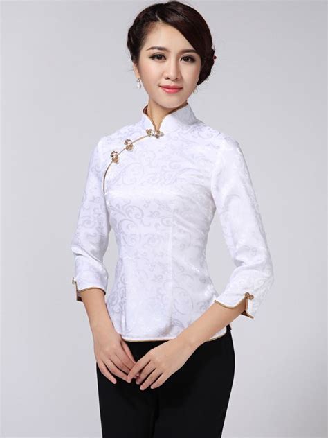 Lovely Floral Chinese Women Blouse Blouses For Women Chinese Women
