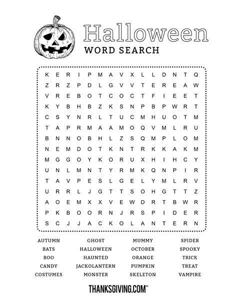 Fun And Free Printable Halloween Word Search