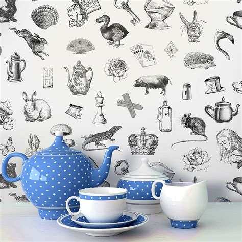 Alice In Wonderland Self Adhesive Wallpaper By Oakdene Designs