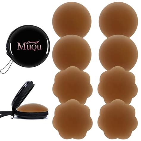 Muqu Pasties Nipple Covers Silicone Nipple Covers Reusable Adhesive