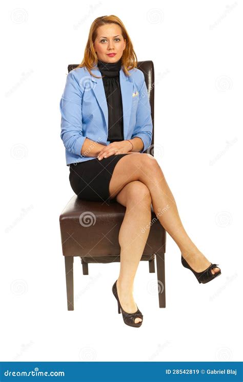 Business Woman Sitting On Chair Stock Image Image Of Executive Manager 28542819