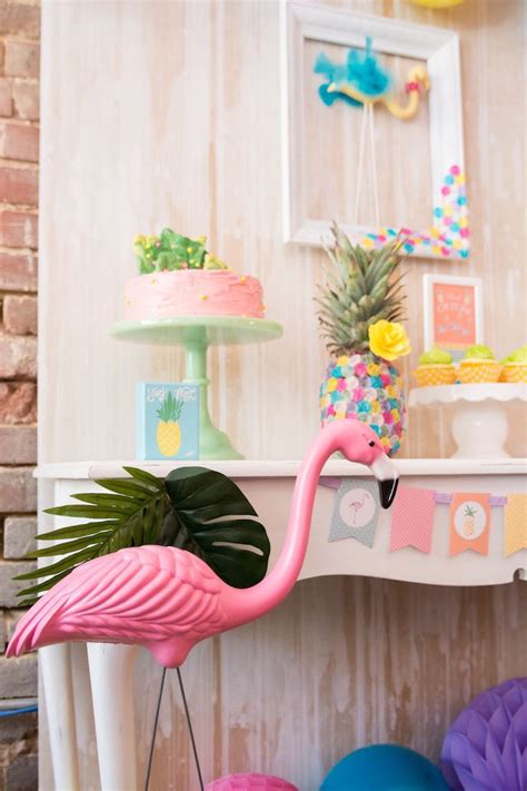 Flocks Of Flamingos Birthday Party Karas Party Ideas Flamingo