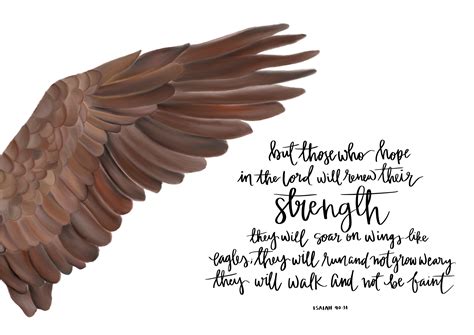 Eagles Wings Printable Bible Art Isaiah 4031 Hand Etsy