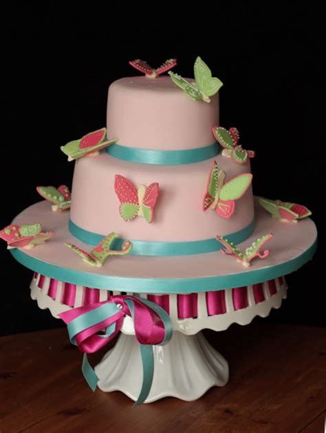 Vanilla Butterfly Birthday Cake
