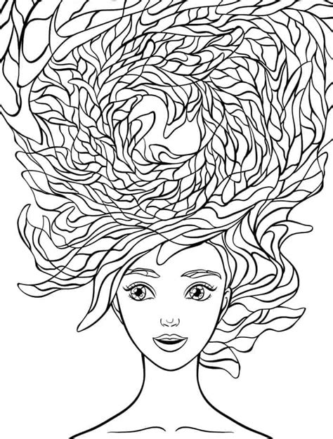 10 Crazy Hair Adult Coloring Pages Page 2 Of 12 Nerdy Mamma