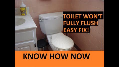 Toilet Not Clogged But Not Flushing Properly Youtube