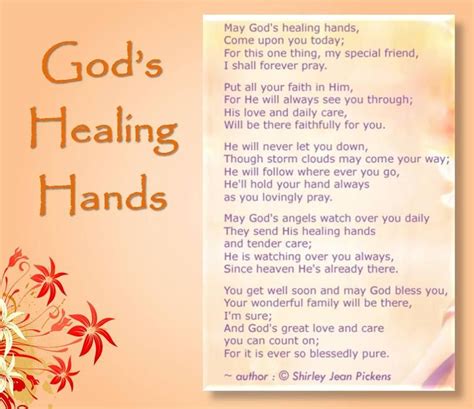 May Gods Healing Hand Touch You Prayers For Healing