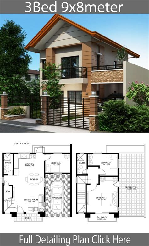 2 Storey House Plans Philippines With Blueprint Two Storey House