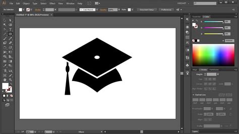How to Draw a Graduation Cap in Adobe Illustrator - YouTube