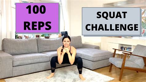 100 rep squat challenge tone and lift booty and thighs youtube