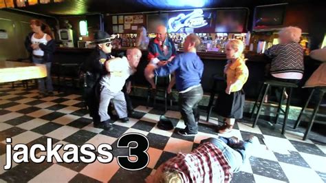 Jackass 3 2010 Bar Fight Scene Ft Midgets Youtube
