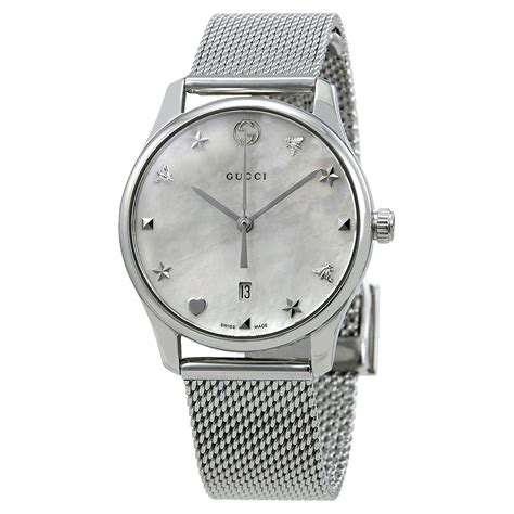 Gucci G Timeless Mother Of Pearl Dial Ladies Ya126583