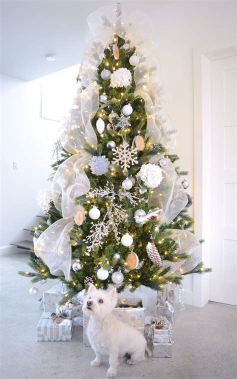 Sparkle white spruce artificial christmas tree with clear/white lights. #westie #dog #christmas #tree | Christmas decorations ...
