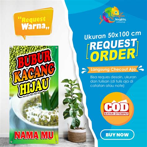Size 50x100 Cm, Spanduk Banner Bubur Kacang Hijau Murah | Lazada Indonesia