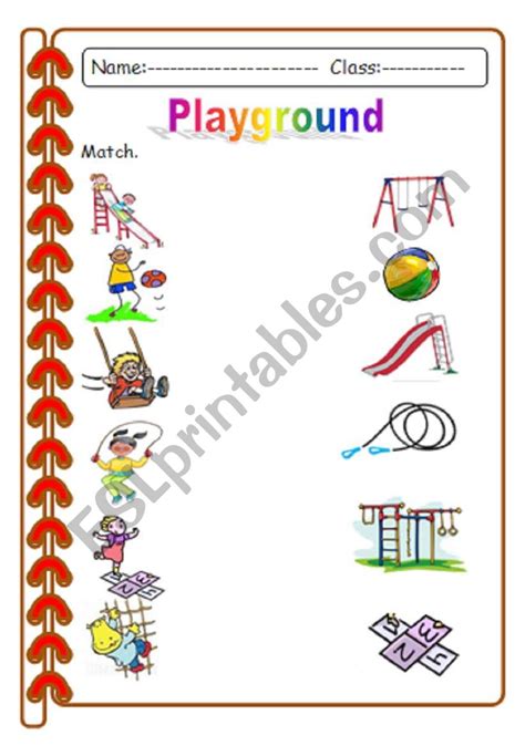 Playground Esl Worksheet By Gareebah