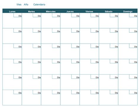 Horno Referencia Conmemorativo Plantilla De Calendario Mensual Excel