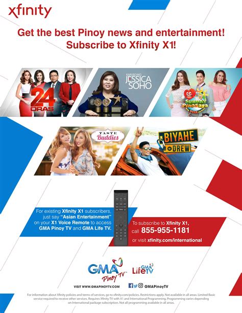 Gma Pinoy Tv Gma Life Tv Now On Xfinity X1 News And Events Gma
